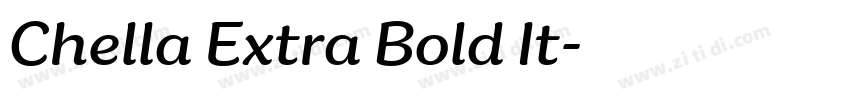 Chella Extra Bold It字体转换